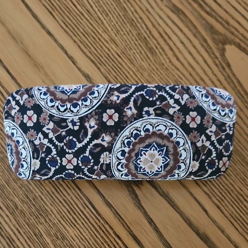 Vera Bradley Blue and Brown Floral Eyeglass Case